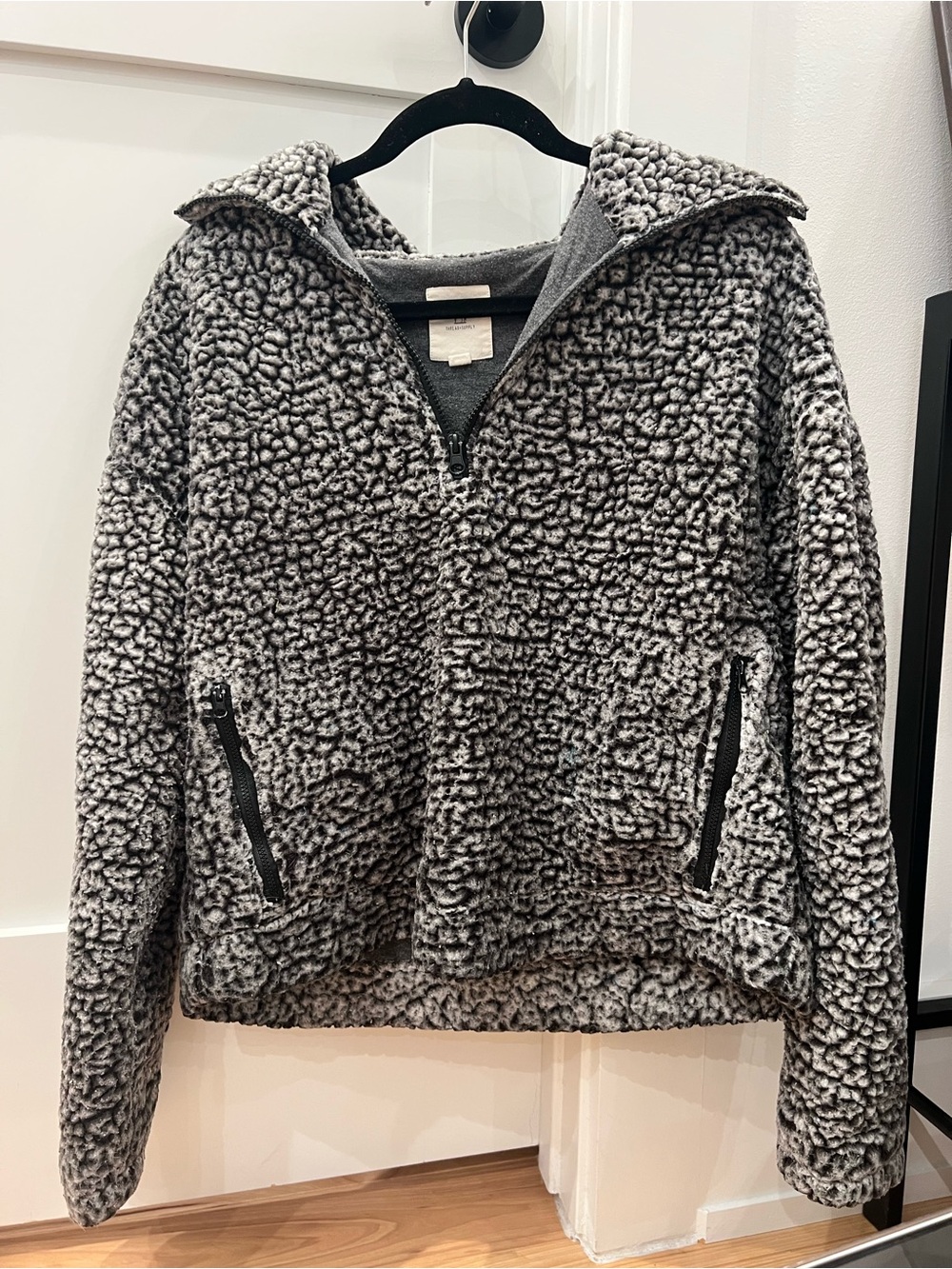 Thread & Supply Heather Gray Sherpa-Lined Hoodie